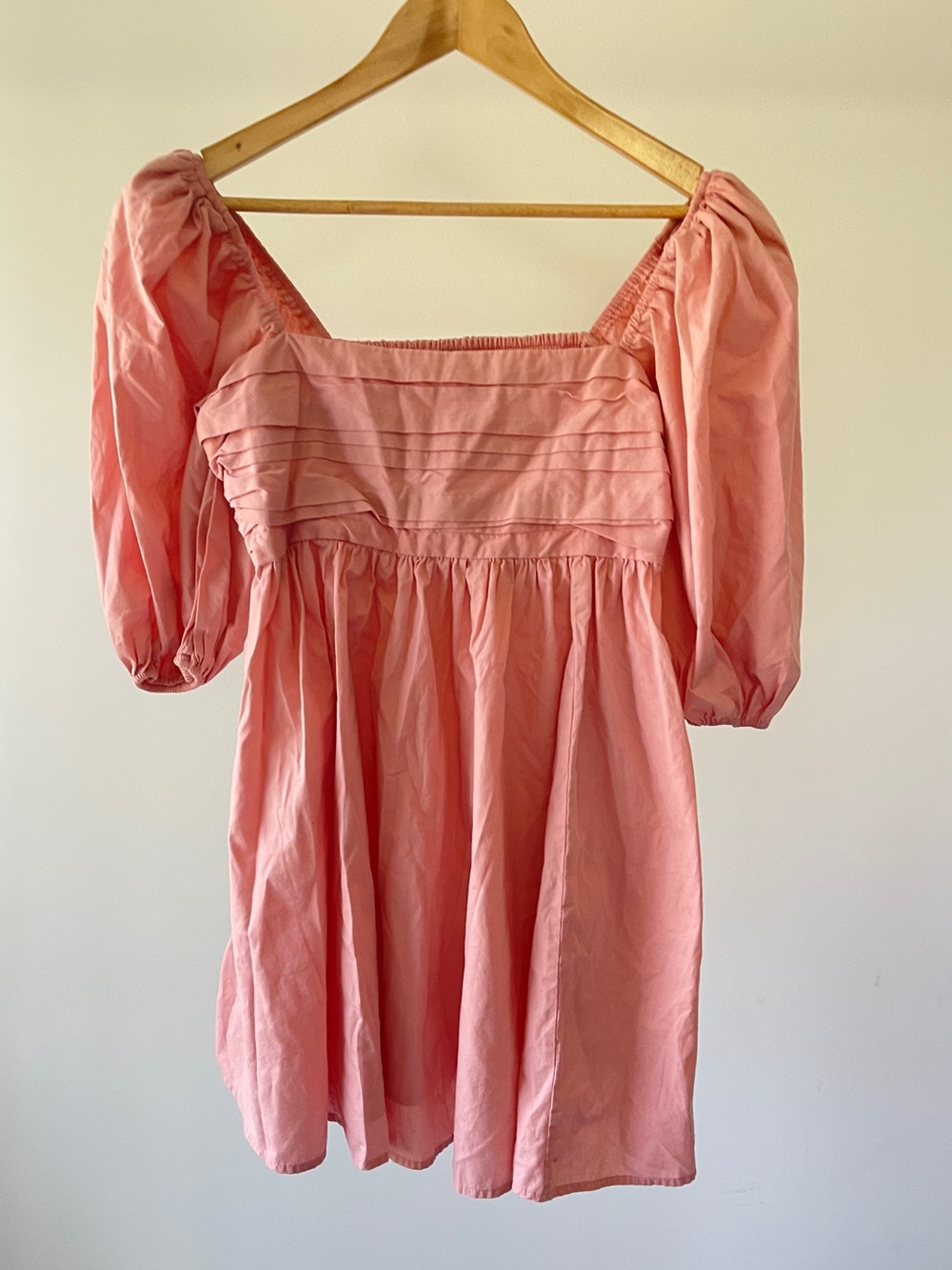 Abercrombie & Fitch Coral Pink Smocked Dress